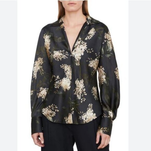 VINCE Silk Button Blouse - Picture 1 of 2